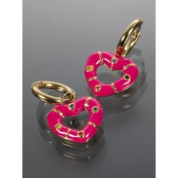 Náušnice Prosperk Náušnice srdíčka růžová S1440