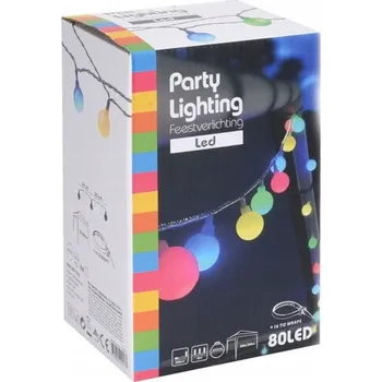 Vánoční světelný řetěz Party Lighting KO-AX8779200 80 LED multicolor