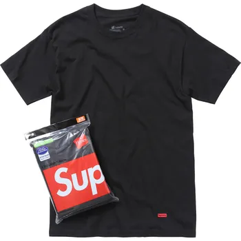 Pánské tričko Supreme Hanes Tagless Tee Black (3 pack) Velikost: M