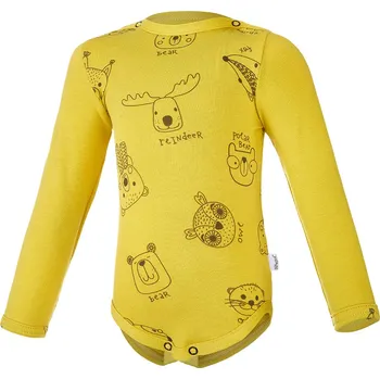 Little Angel body smyk TISK Outlast® - žlutozelená zvířátka/žlutozelená Velikost: 80