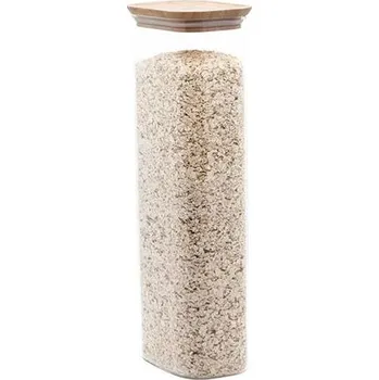 Dóza na potraviny Pebbly PKV-070 Skleněná s bambusovým víkem 2,6 l