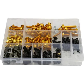 Šroub SEFIS sada šroubů do kapot M5 M6 190 ks zlatá