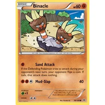 Sběratelská karetní hra Pokémon ROS 038/108 Binacle - Roaring Skies Stav: Excellent, Verze: NORMAL