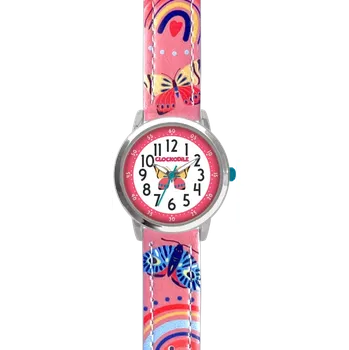Hodinky CLOCKODILE Dětské růžové dívčí dětské hodinky MOTÝL CWG5180 ( )
