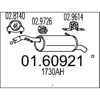 Auto-moto Zadní tlumič výfuku MTS 01.60921