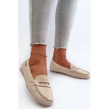 Dámské mokasíny Dámské Mokasíny Z Eko Kůže Celoria Barva: Béžová, Velikost: 36