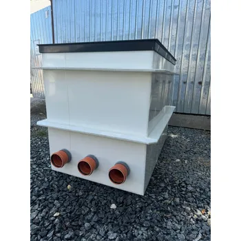 Technika k zahradnímu jezírku Čerpadlová šachta 130x100x83 cm - 3 vstupy pro koupací jezírka