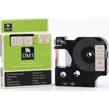 Pásek do tiskárny Naplnka Kompatibilní páska s Dymo 45012 / S0720520, 12mm x 7m, červený tisk