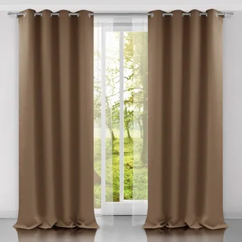 Závěs Závěs 140/250 cm zatemňující s oky kakao