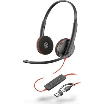 Sluchátka Poly Blackwire 3220 Stereo náhlavní souprava, USB - C/A adaptér