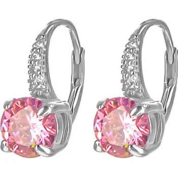 Náušnice Argento 65308 Stříbrné náušnice - kulatý zirkon, čiré kulaté zirkony