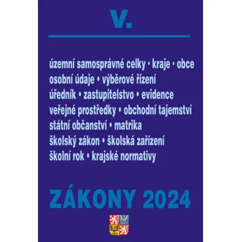 Kniha Zákony V / 2024 - Veřejná správa