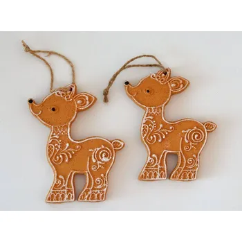 Dekorační závěsná figurka - Perníkový jelínek