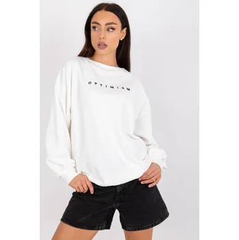 Dámská mikina Mikina s vyšívaným nápisem Optimism barva ecru