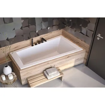 Vana INTIMA SLIM 160x90x41,5 cm asymetrická pravá bez nožiček bílá VANINTI16SLIMP