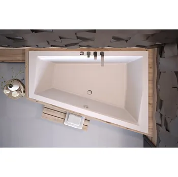 Vana Vana INTIMA DUO SLIM 180x125x41,5 cm asymetrická pravá bez nožiček bílá VANINTID18SLIMP