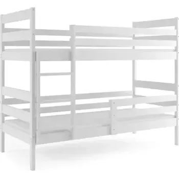 Postel BMS GROUP Dětská patrová postel Eryk - 2 osoby, 90x200 bez úložného prostoru, bez matrace – Bílá