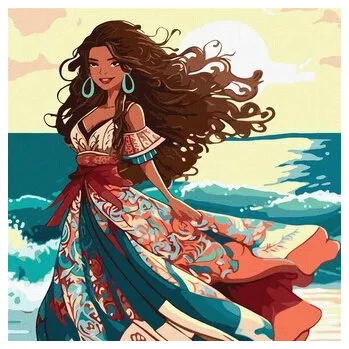 Set školních potřeb Malowanie po numerach - Piękno na wybrzeżu 40x40cm