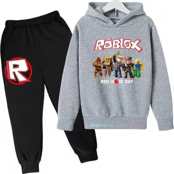 ROBLOX dětská tepláková souprava mix barev (potisk 2) Barva: šedo-černá, Velikost: 160