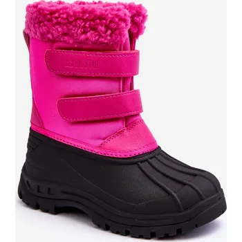 Dětská běžecká obuv Dětské sněhové boty na zipy Big Star Fuksja MM374112 Barva: Růžová, Velikost: 34