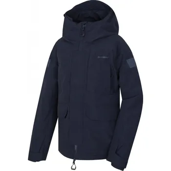 Dětská móda Husky Dětský hardshell plněný kabát Nigalo K 152-158, černomodrá