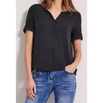 Černá viskózová halenka Cecil (Dámská viskózová halenka značky Cecil)