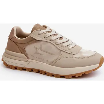 Pánská běžecká obuv Pánské tenisky Big Star NN174067 Memory Foam System Barva: Béžová, Velikost: 42