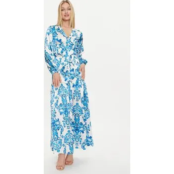 Oblečení a móda Marciano Guess Košilové šaty 2GGK70 9700Z Modrá Regular Fit 40