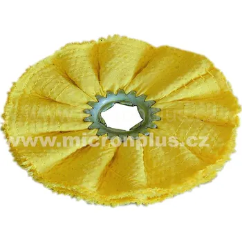 Brusný kotouč Sisal řasený 160x2listyx24/6hran - impregnace žlutá