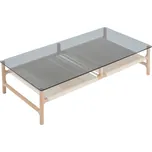 Gazzda Kouřově šedý skleněný konferenční stolek Fawn 120 x 60 cm