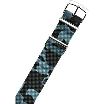 Silikonový řemínek Morellato Isarco 5276187.864 M, modrý, maskáčový, NATO - 18 mm