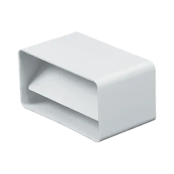 Ventilační potrubí Den Braven Spojka plochého kanálu s klapkou 150 × 75 mm bílá