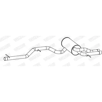 Zadní díl výfuku WALKER Zadní tlumič výfuku WA 24106