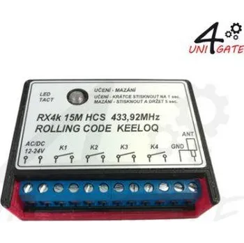 Pohon brány Přijímač 4-kanálový, RX KPA4, 433 MHz, univerzální