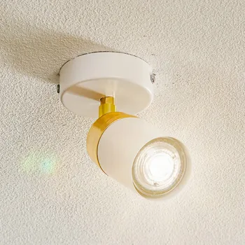 Lampička Luminex Stropní bodové osvětlení Rondo bílé/zlaté, jednoplamenné bílá, zlatá 1 x 8 W LED - Doprava zdarma