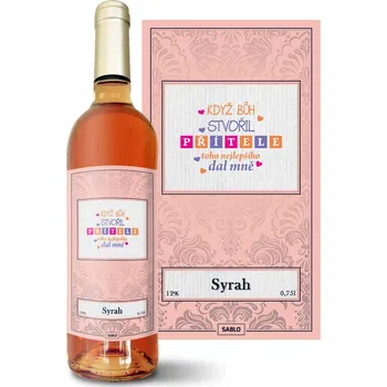 Víno Sablio Růžové víno Když Bůh stvořil přítele: 0,75 l