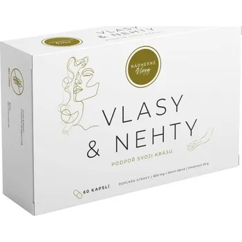 Vlasová regenerace Ostatní Kapsle pro vlasy a nehty, podpoř svoji krásu 800 mg 60 kapslí