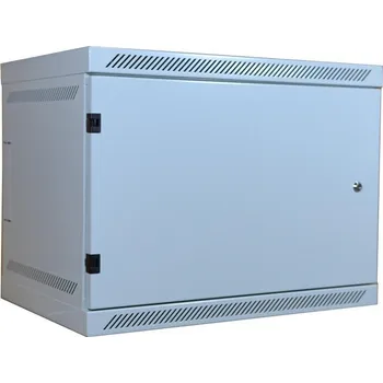 Rozvaděč LEXI-Net 19" nástěnný rozvaděč 9U 600x400, nosnost 60 kg, plné dveře, svařovaný, šedý
