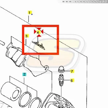 Brzda pro motocykl Suzuki Plíšek brzdových destiček 5931549F00