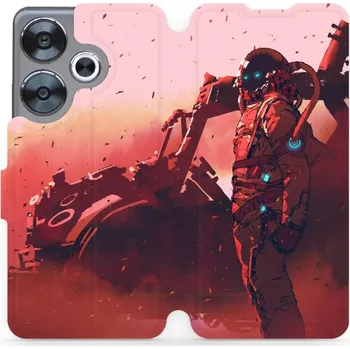 Pouzdro na mobilní telefon Flipové pouzdro Mobiwear - Xiaomi Poco F6 5G - MA09S Průzkumník s červeným vozítkem (Knížkové flip pouzdro, obal, kryt na mobil Xiaomi Poco F6 5G - MA09S Průzkumník s červeným vozítkem, materiál Umělá kůže + TPU - ochrana 360°, stojánek, silikonová vaničk