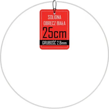 Věnec mech-mech.cz Kovový květinový obručový věnec - Bílý - 25 cm