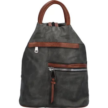 Módní dámský koženkový batůžek Annamaria, šedý