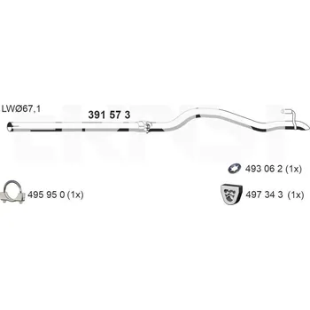 Auto-moto Výfuková trubka ERNST 391573