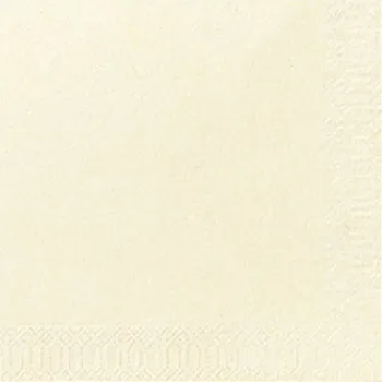 Papírový ubrousek Ubrousek 24 x 24 cm 2vrstvý krémový, 60 ks 100021544