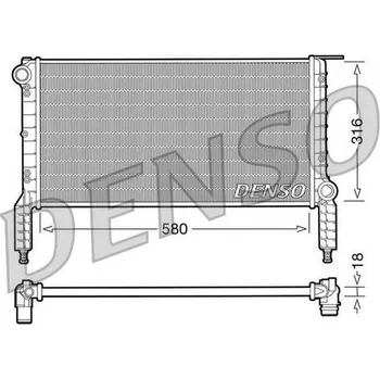 Chladič motoru Chladič, chlazení motoru, 46749003 ,46803031 ,53232 , 17002264 ,, ECAR, 3040082X