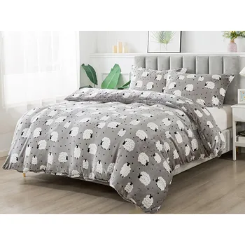 Povlečení XPOSE® Prodloužené mikroplyšové povlečení OVEČKA Exclusive 140x220 cm, 70x90 cm, Mikroplyš + Prodloužená možnost vrácení zboží do 50 dnů
