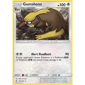 Volný čas Pokémon UNM 181/236 Gumshoos - Unified Minds Stav: Excellent, Verze: NORMAL