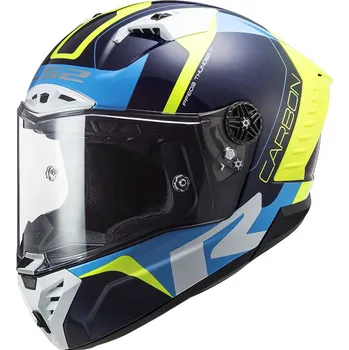 Helma na motorku LS2 FF805 THUNDER C RACING1 GL.BLUE H-V YELLOW - XL