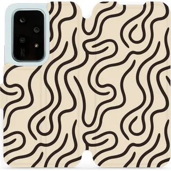 Pouzdro na mobilní telefon Flipové pouzdro Mobiwear - Honor 200 Lite - VA60S Linky (Knížkové flip pouzdro, obal, kryt na mobil Honor 200 Lite - VA60S Linky, materiál Umělá kůže + TPU - ochrana 360°, stojánek, silikonová vanička, magnetické zavírání)