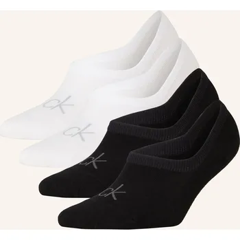 Dámské punčochy Calvin Klein Sneaker Ponožky, 4 Páry V Balení, 001 white/black